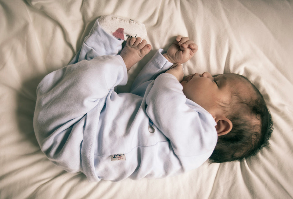 Baby sleeping peacefully at night