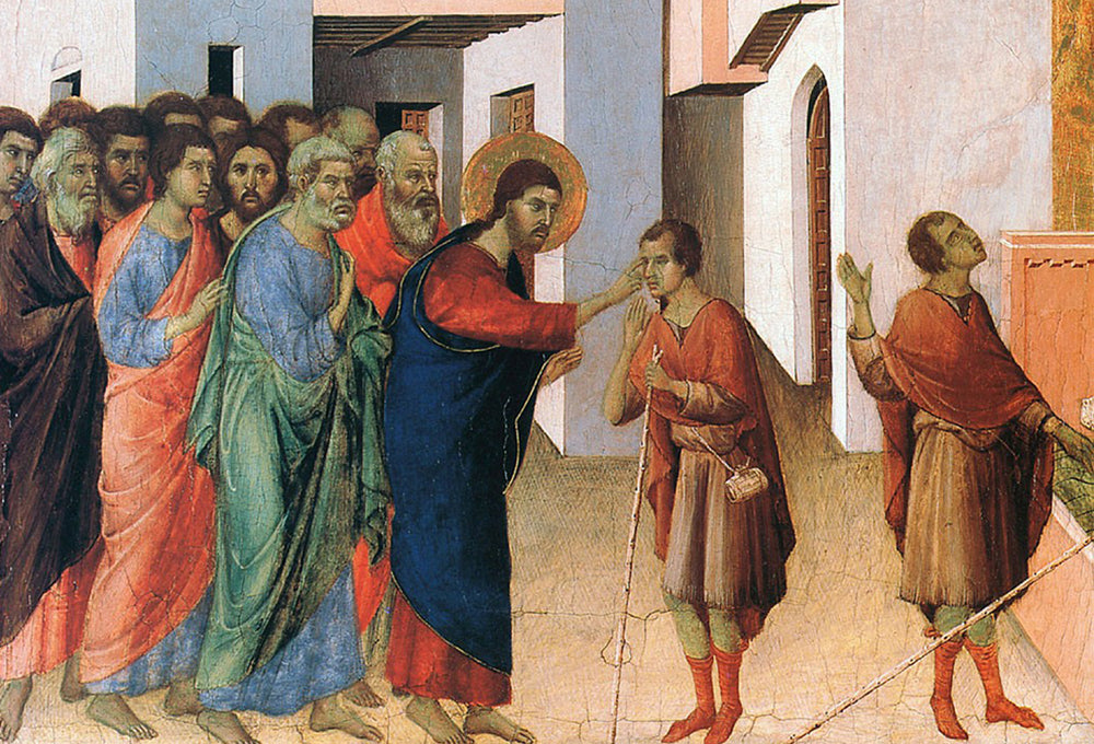 Image of a painting of Jesus healing