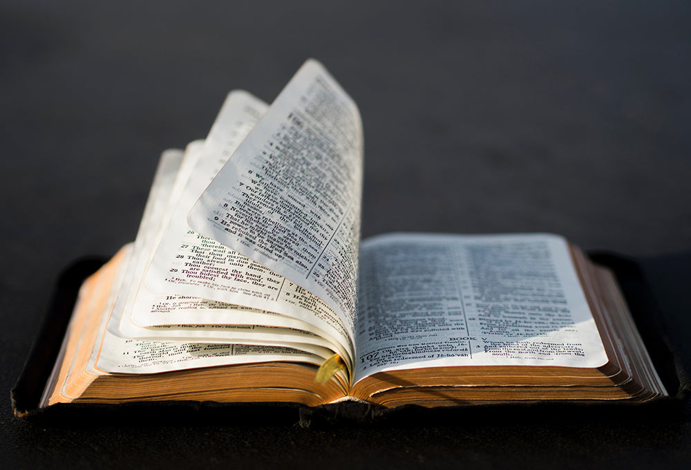 Personalized scripture journal open during reflection