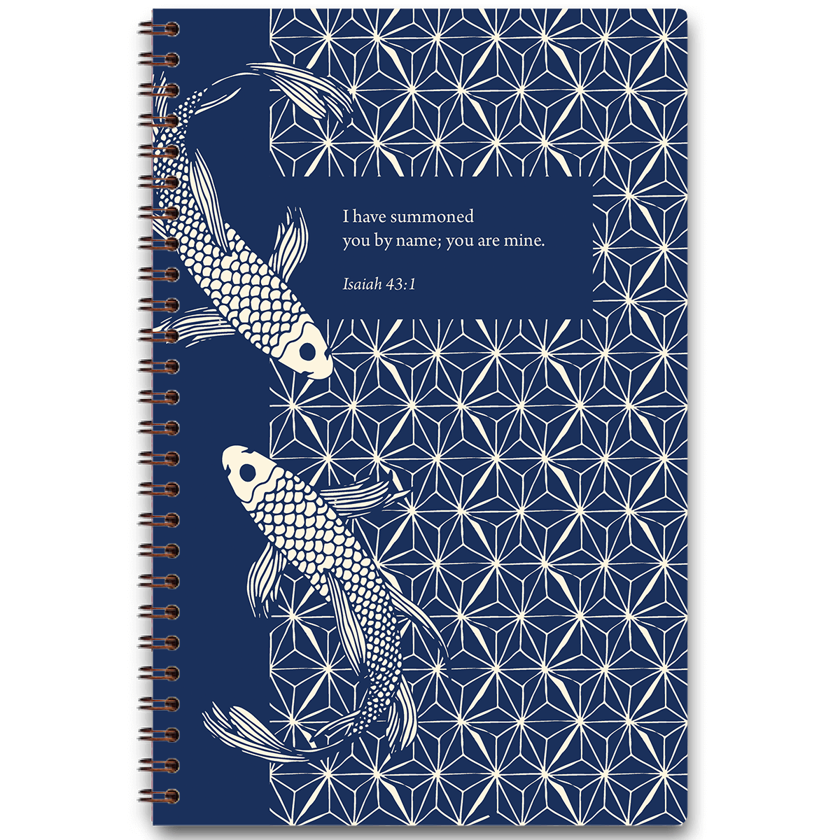 blue koi - Womens journal - coil