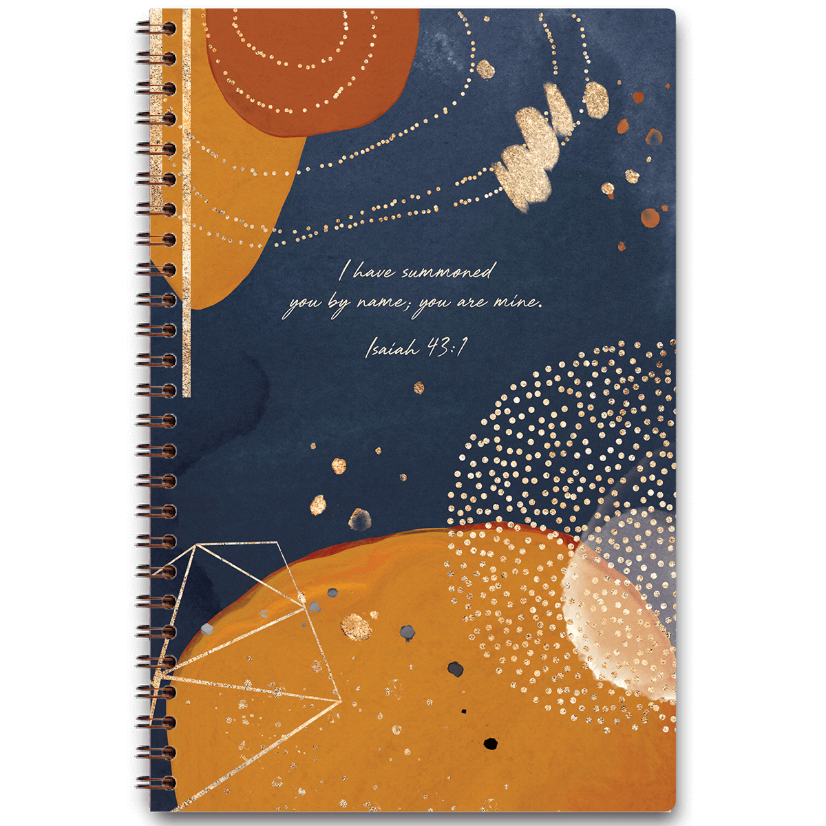 Desert Night personalized scripture journal with wire coil binding featuring desert landscape and night sky design, each journal includes a unique curated set of Bible verses for reflection