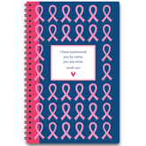 wire coil journal, breast cancer awareness, cancer gift