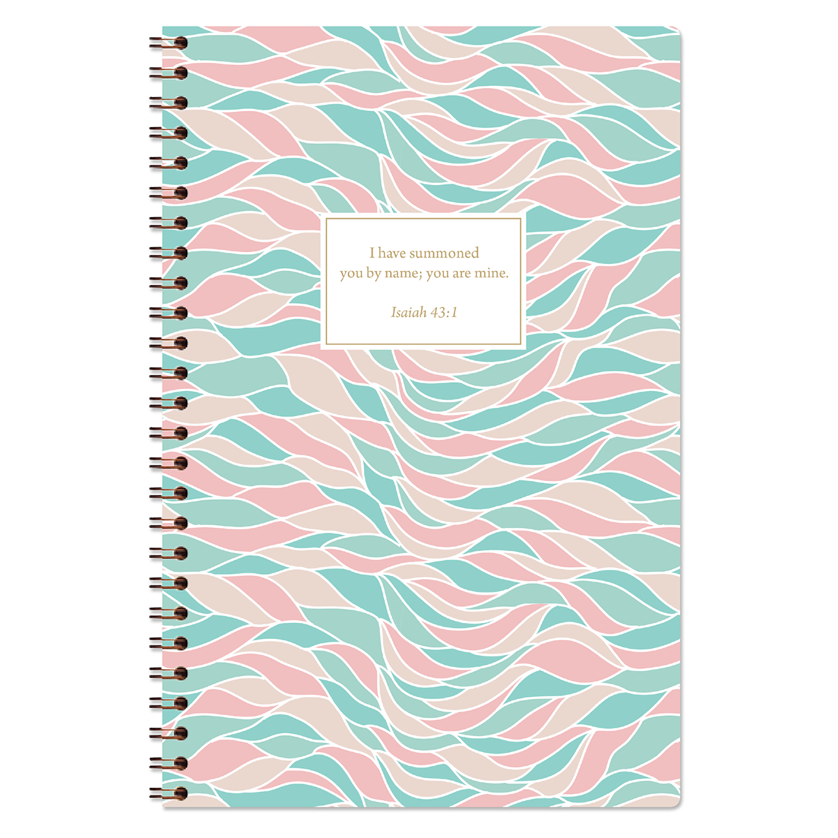 personalized Momentum planner with wire coil binding and custom name on modern design