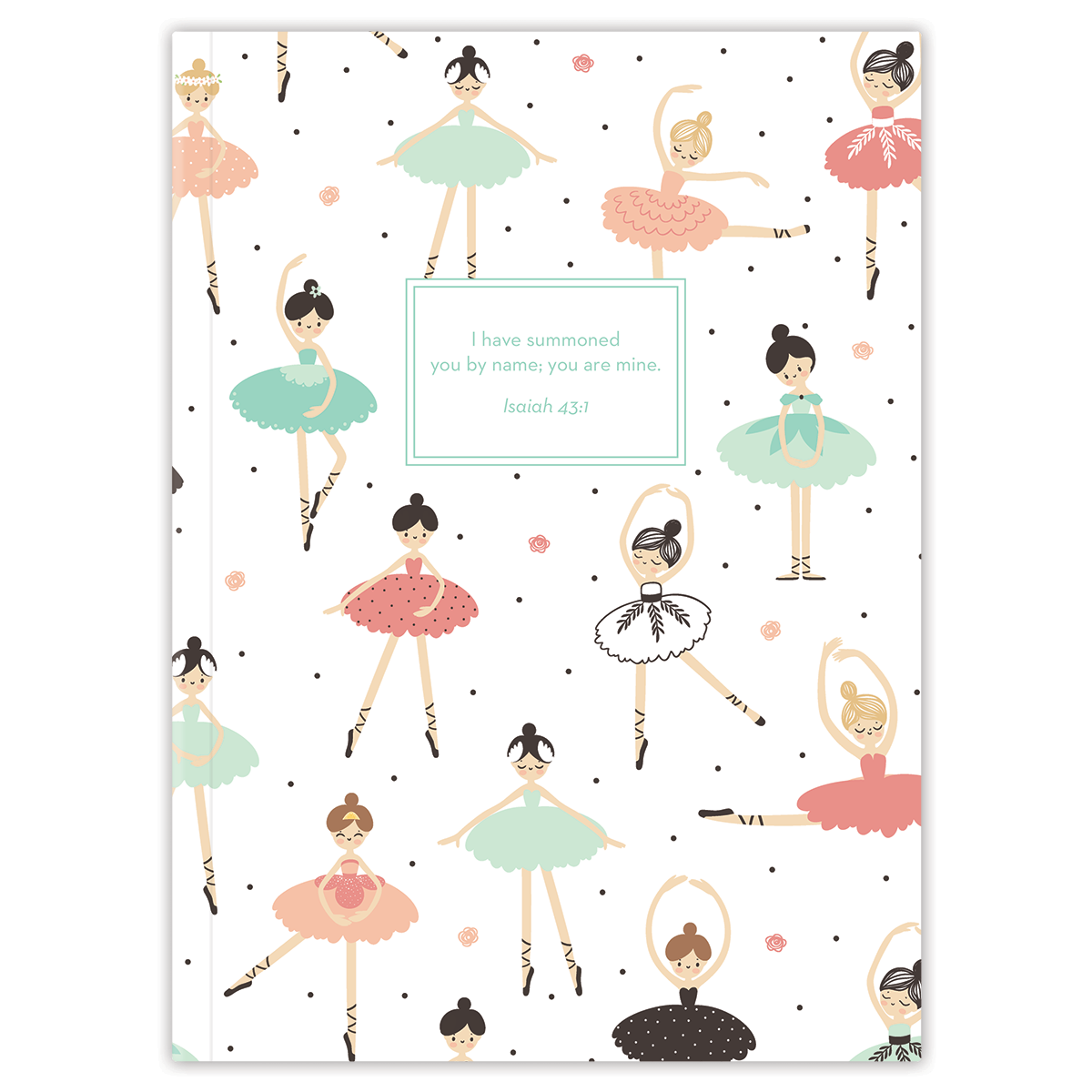 ballerina kids journal, cute ballerina gift, personalized ballerina gift, ballerina bible journal