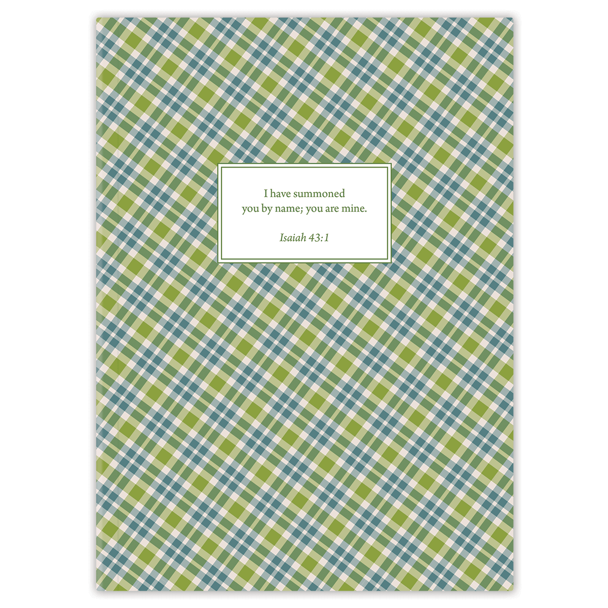 Bible Journal for Men | Green Plaid | Paper Sunday