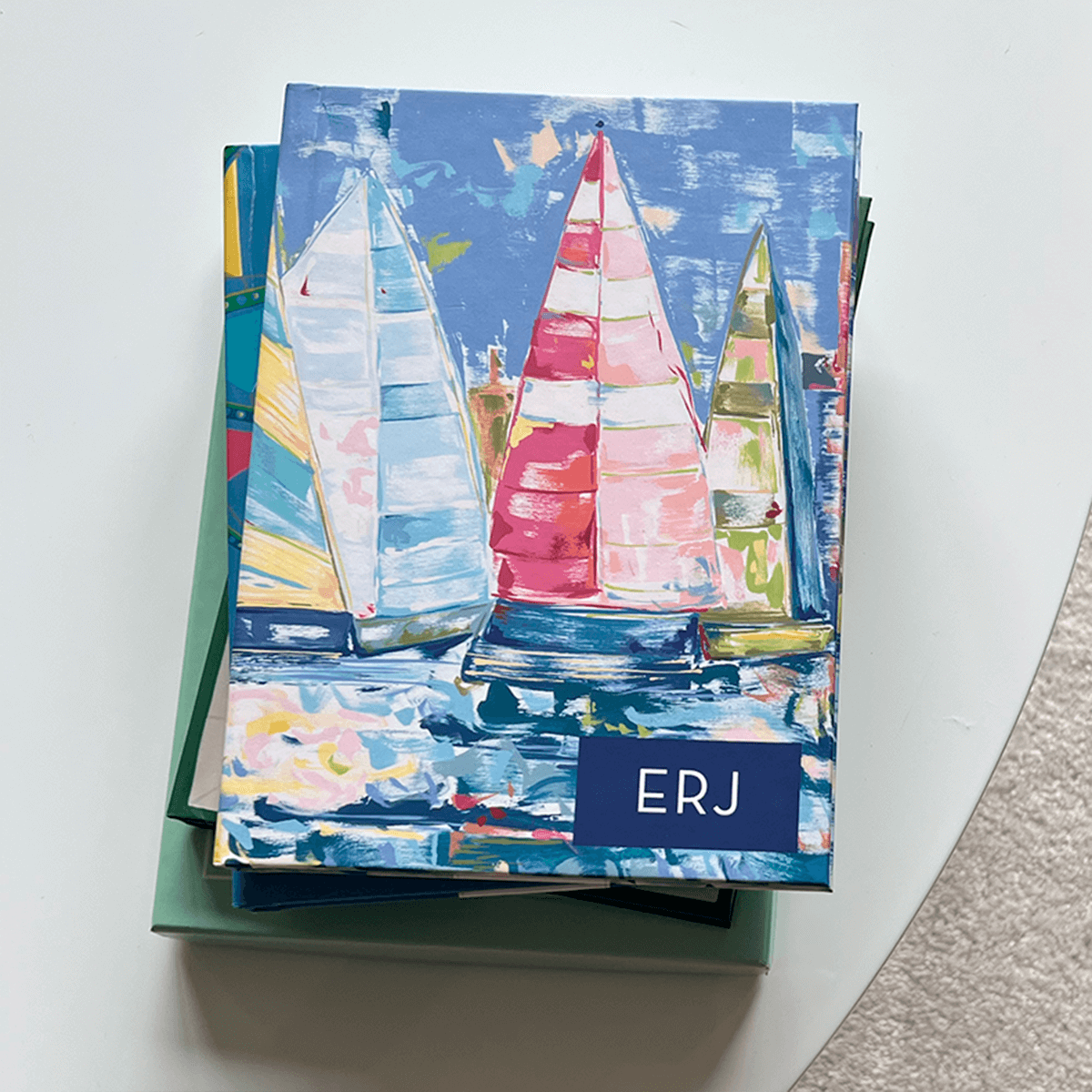 A tribute to sailing designed by Carolyn Joe with personalized scriptures on every page.  Paper Sunday has created the "Perfect Christian Gift".  Sailboat Journal, Personalized Scripture, Scripture journal, Bible Verse Journal, Prayer Journal, Bible Journal, Faith Journal, Meditation Journal, Personalized Bible