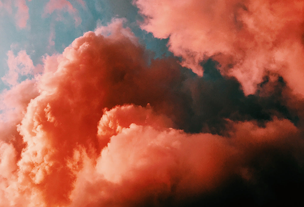 Soft pink and red cloud background symbolizing love and closeness