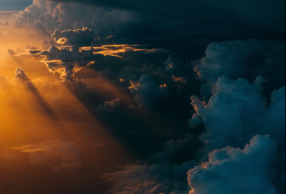 Clouds in the colorful sky that glorify the kingdom of God