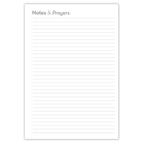 Notes and reflection page for writing thoughts, ideas, and daily notes