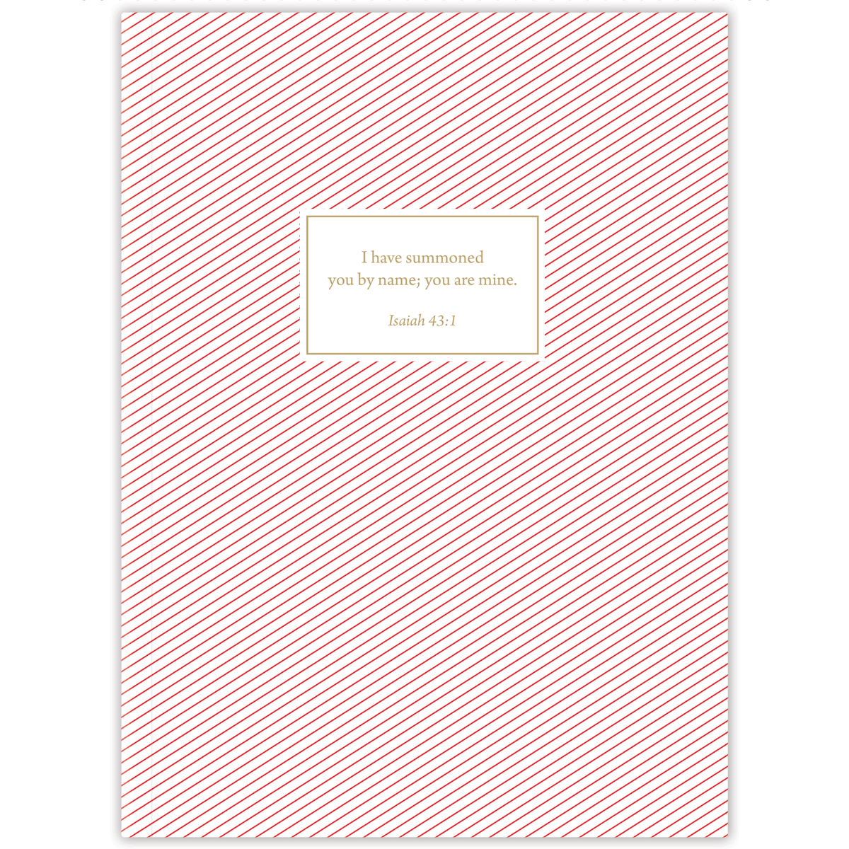 personalized red stripes planner with durable hardcover and custom name on classic stripe design