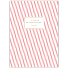 personalized red stripes planner with durable hardcover and custom name on classic stripe design