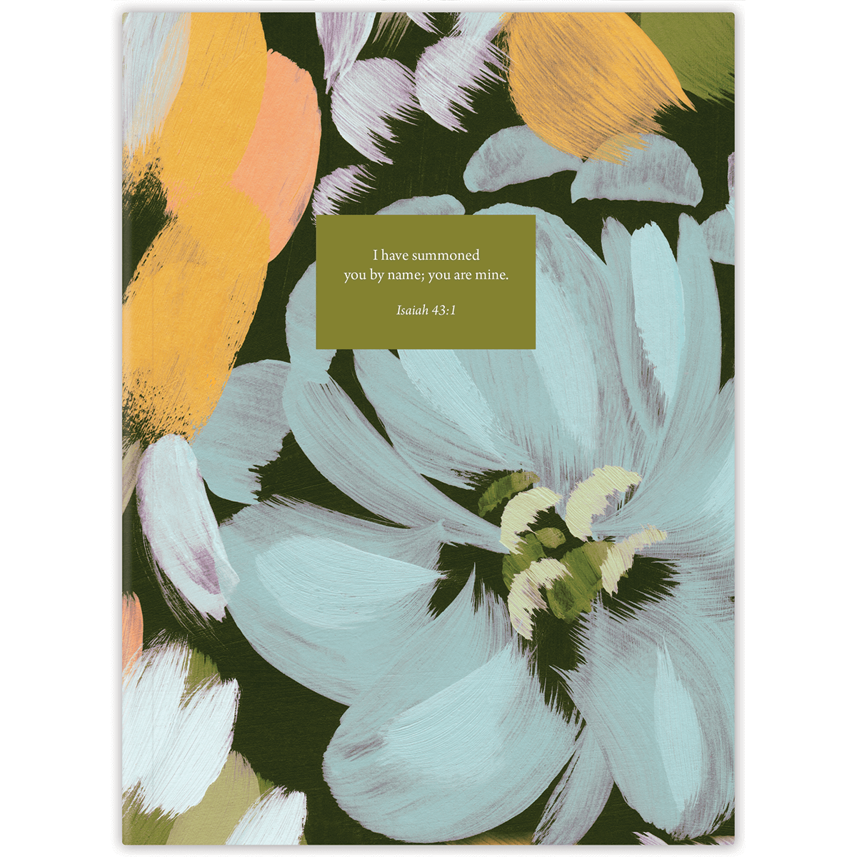 Custom floral planner with painted blooms design and personalized name on flexible soft cover