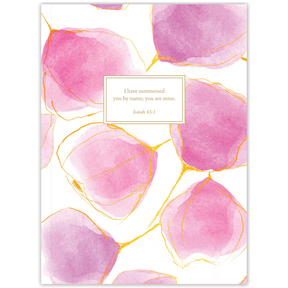 Personalized blushing floral planner with durable hardcover and custom name on floral design