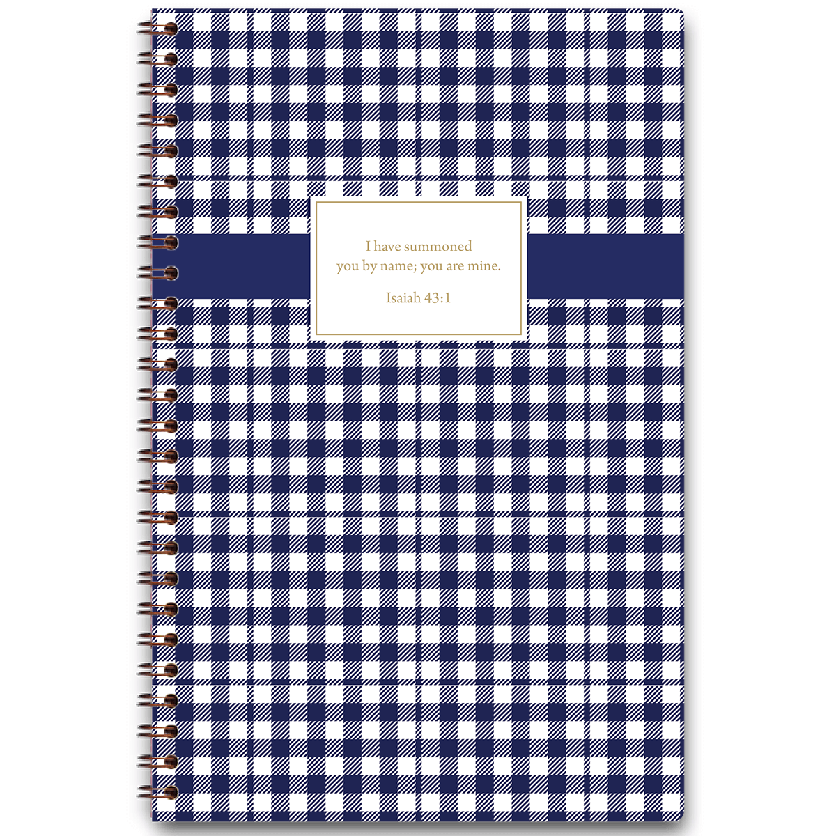 Blue Plaid – Personalized Scripture Journal by Paper Sunday