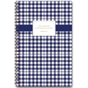 Blue Plaid – Personalized Scripture Journal by Paper Sunday