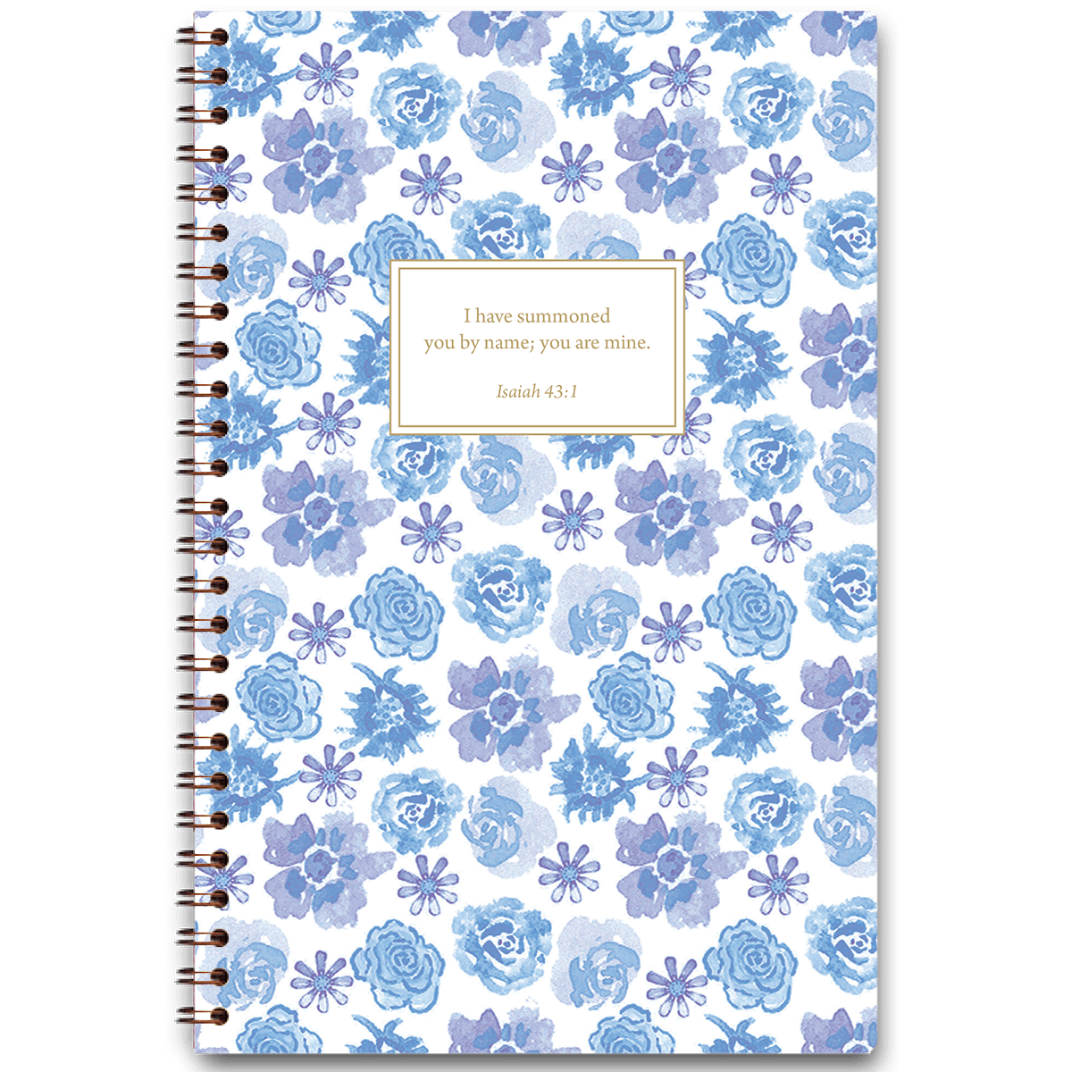 Personalized Betsy floral planner by Jennifer Ashley with soft floral design and custom name, wire coil binding