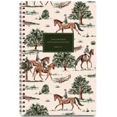 Equestrian Afternoon personalized scripture journal with wire coil binding by Paper Sunday, horse-inspired design for horse lovers with a unique curated set of Bible verses for daily reflection