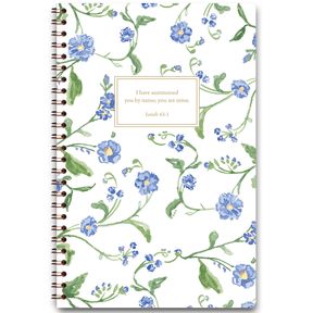 Personalized Berry Buds planner by Jennifer Ashley with colorful floral design and custom name, wire coil binding