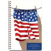 Personalized All American planner by Brooke Lancaster with bold classic design and custom name, wire coil binding