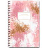 Personalized Inspire planner by Theresa Mangum with uplifting design and custom name, wire coil binding