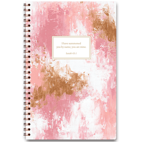 Personalized Inspire planner by Theresa Mangum with uplifting design and custom name, wire coil binding