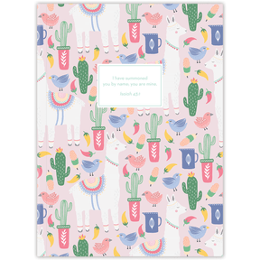 Personalized llama planner with durable hardcover and custom name printed on playful design