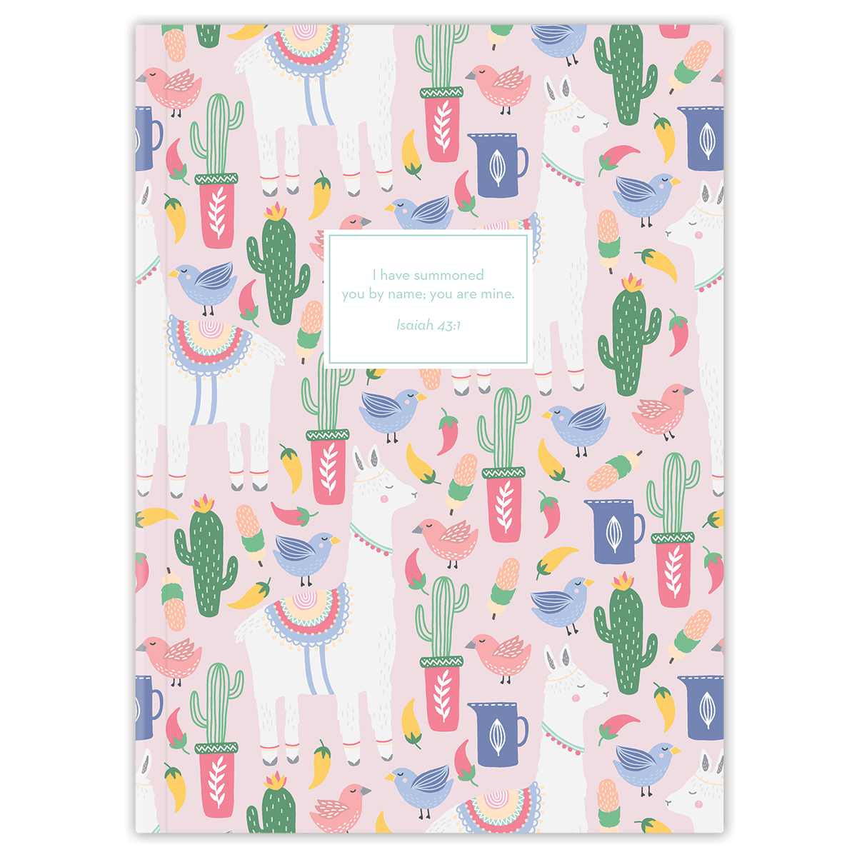 Custom llama planner with personalized name on flexible soft cover for lightweight planning