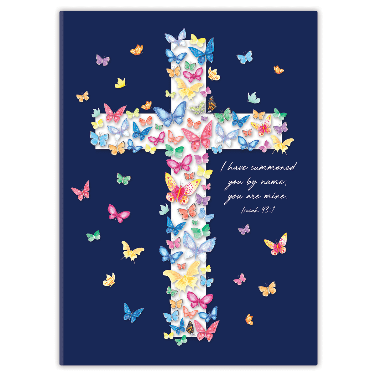 Custom butterfly cross planner with personalized name on flexible soft cover for lightweight planning
