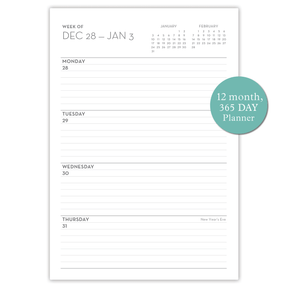 Multi-day planner layout showing grouped days for efficient organization