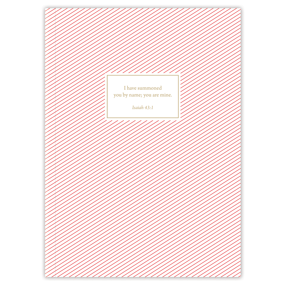 personalized red stripes planner with flexible soft cover and custom name on red stripe pattern