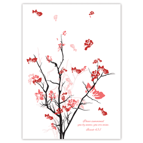 Custom cherry blossom planner with personalized name on flexible soft cover for lightweight planning