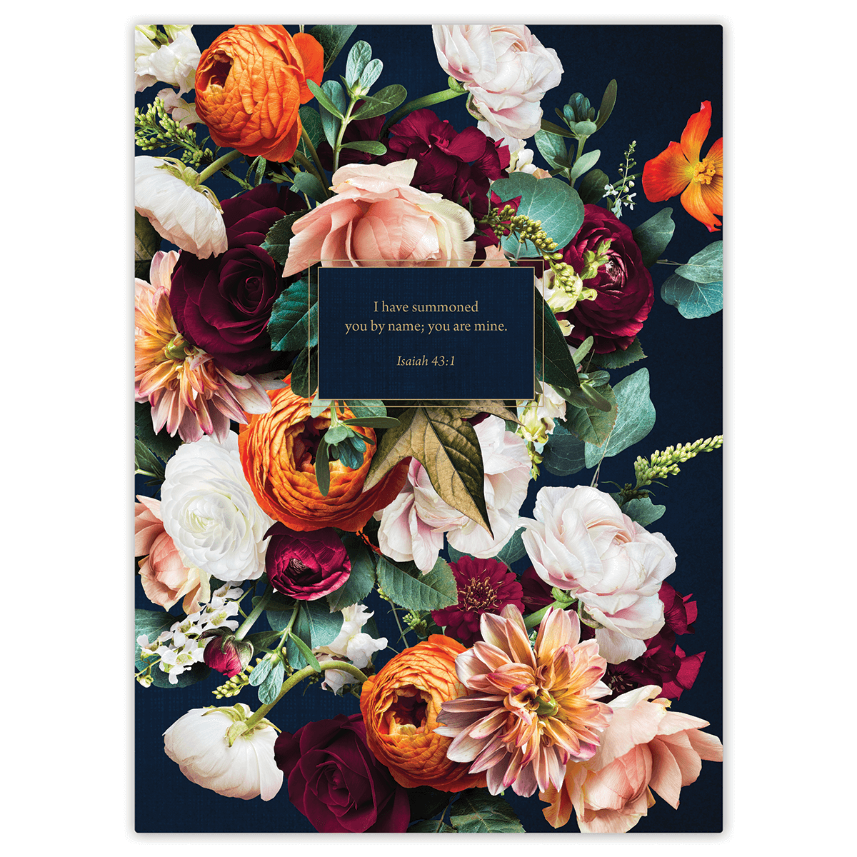 Softcover Autumn Bouquet Bible journal with rich seasonal floral artwork, personalized scripture journal featuring a one-of-a-kind selection of curated scriptures for quiet time and devotion