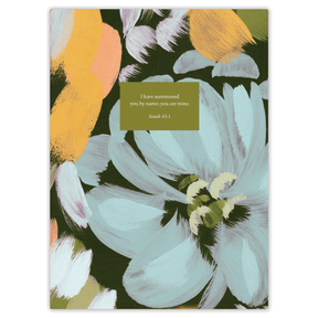 Softcover personalized Bible journal for women with Painted Blooms artwork, featuring a one-of-a-kind selection of scriptures for quiet time, prayer, and devotional writing