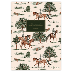 Custom horse-themed planner with personalized name on flexible soft cover for lightweight planning