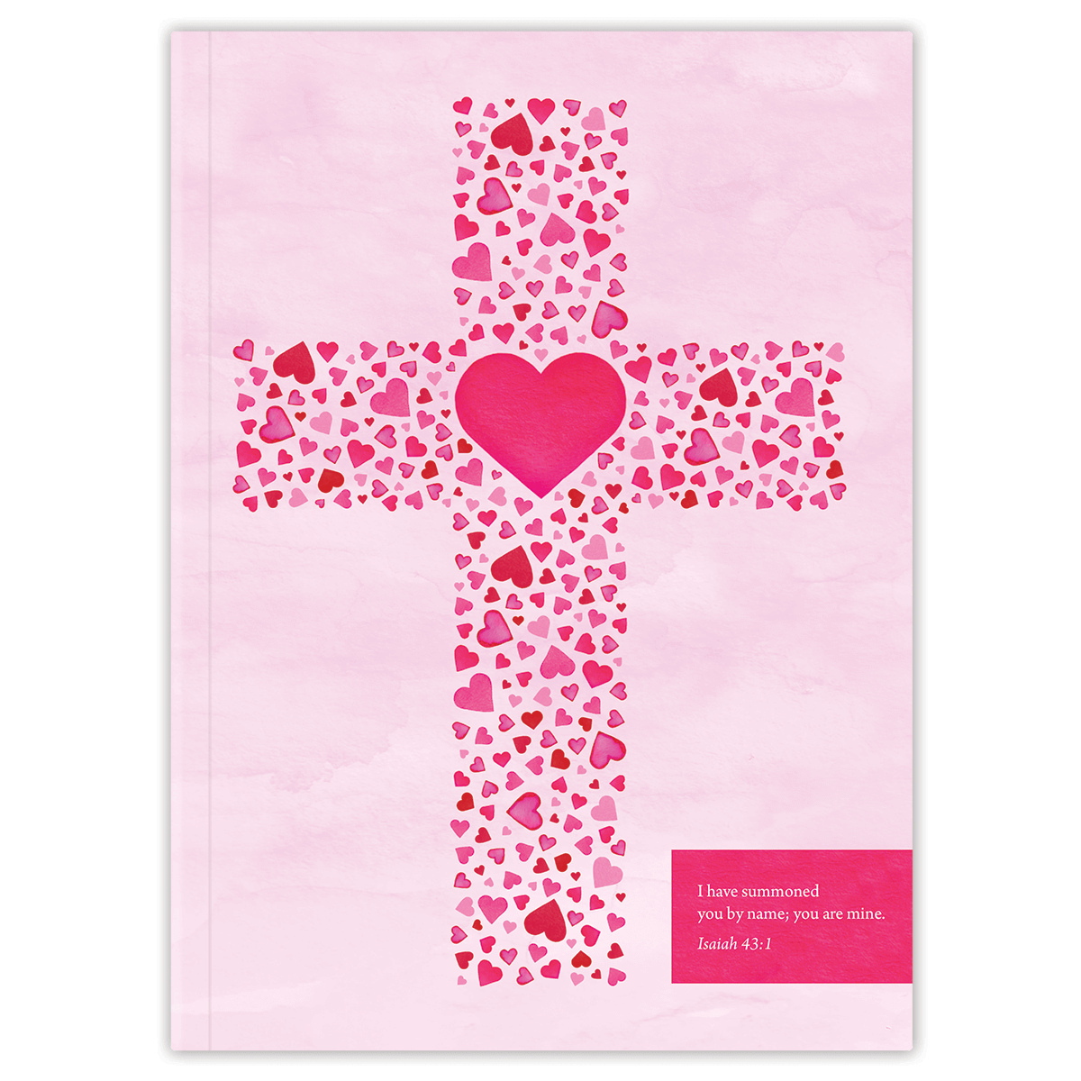 Softcover personalized Bible journal for women with Heart Cross artwork, featuring a one-of-a-kind selection of scriptures for quiet time, prayer, and devotional writing
