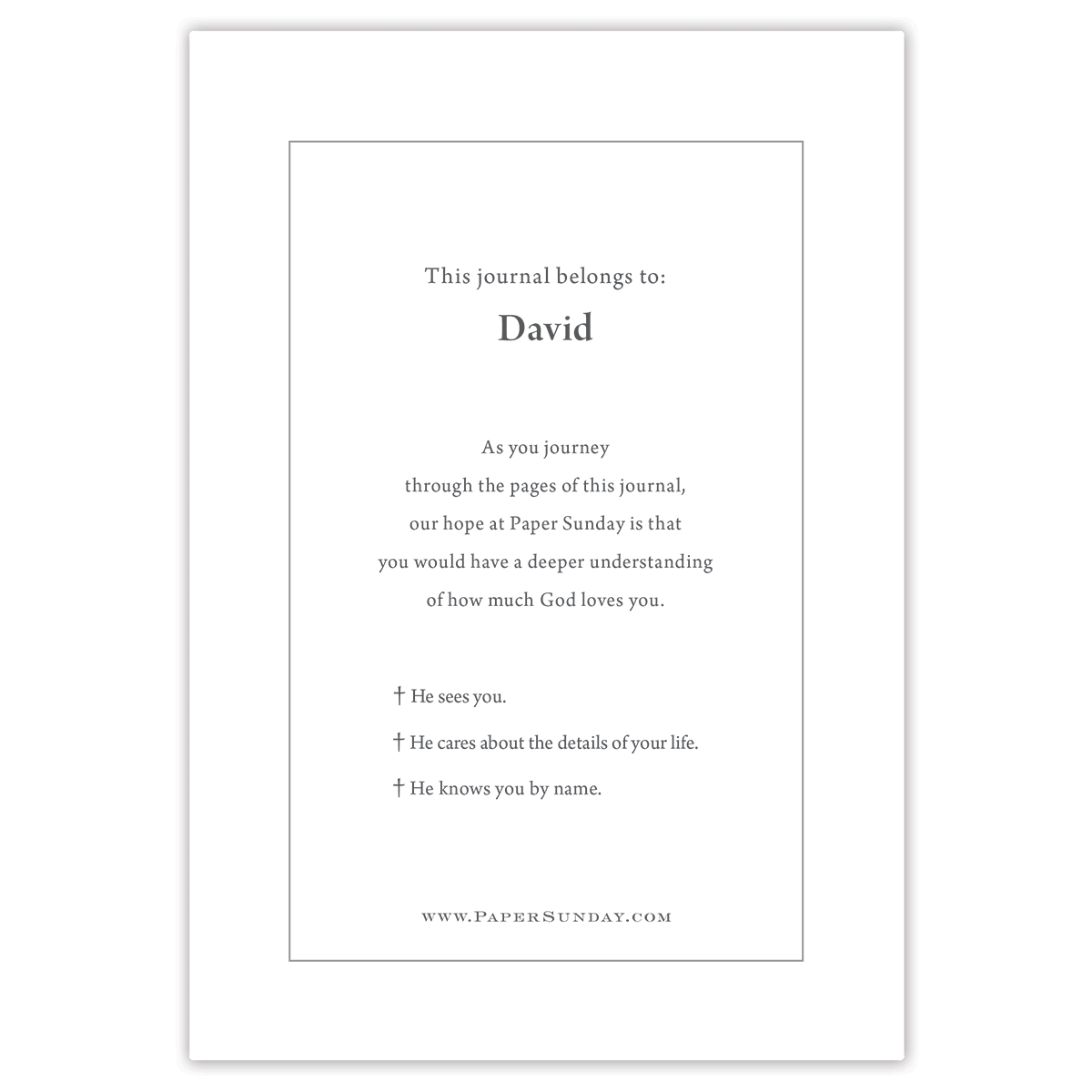Churchill (Men's) by Carolyn Joe Daniel – Personalized Scripture Journal by Paper Sunday – view 10