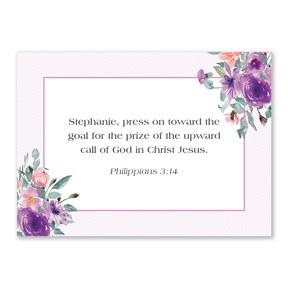 personalized Bible verse cards Joy design for women to use during daily prayer encouragement and quiet time reflection