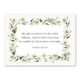 Personalized Bible verse cards Easter lily design custom scripture cards for women Christian gift for encouragement and daily prayer