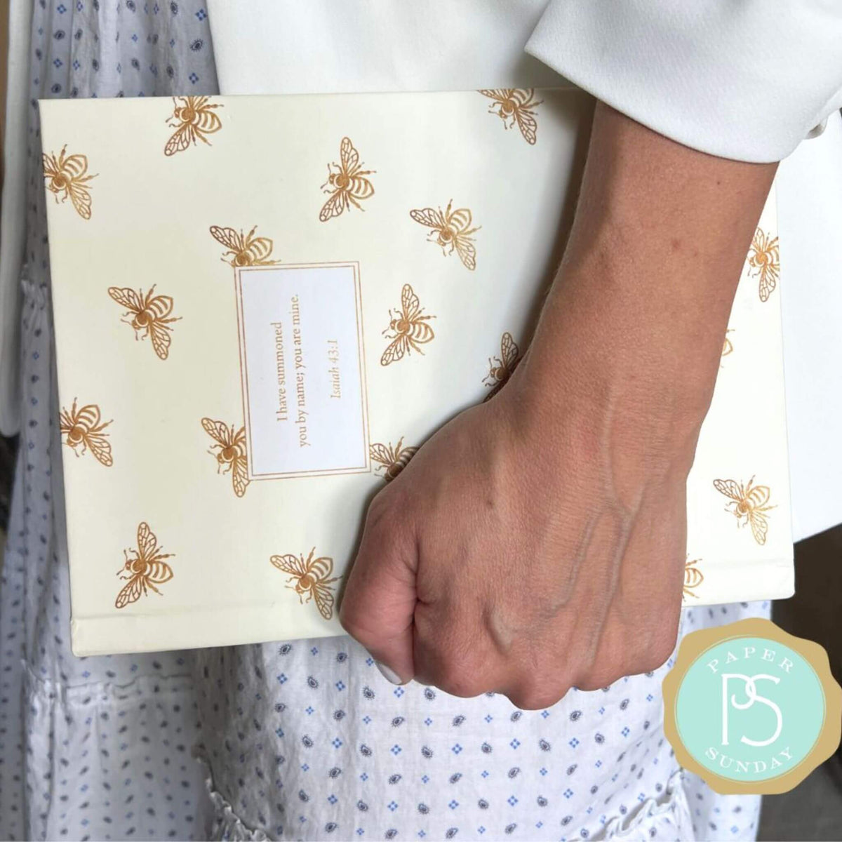 White Bumblebee – Personalized Scripture Journal by Paper Sunday – view 2