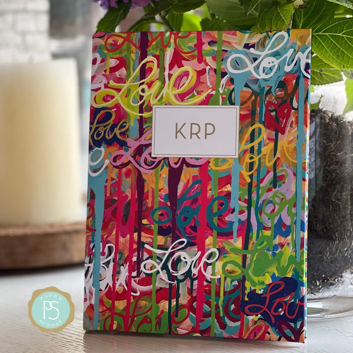 Hardcover Can’t Stop All Your Lovin’ personalized scripture journal by Allison Castillo, heartfelt Christian journal with carefully selected Bible verses for reflection and spiritual growth