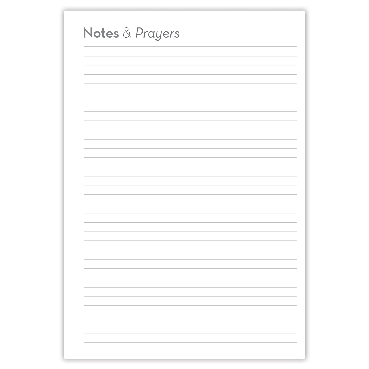 paper sunday - prayers and notes, christian planner inside pages, prayers page christian planner