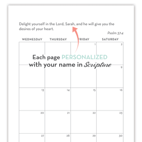 paper sunday, abigail, planner, monthly calendar, inside pages planner, personalized planner
