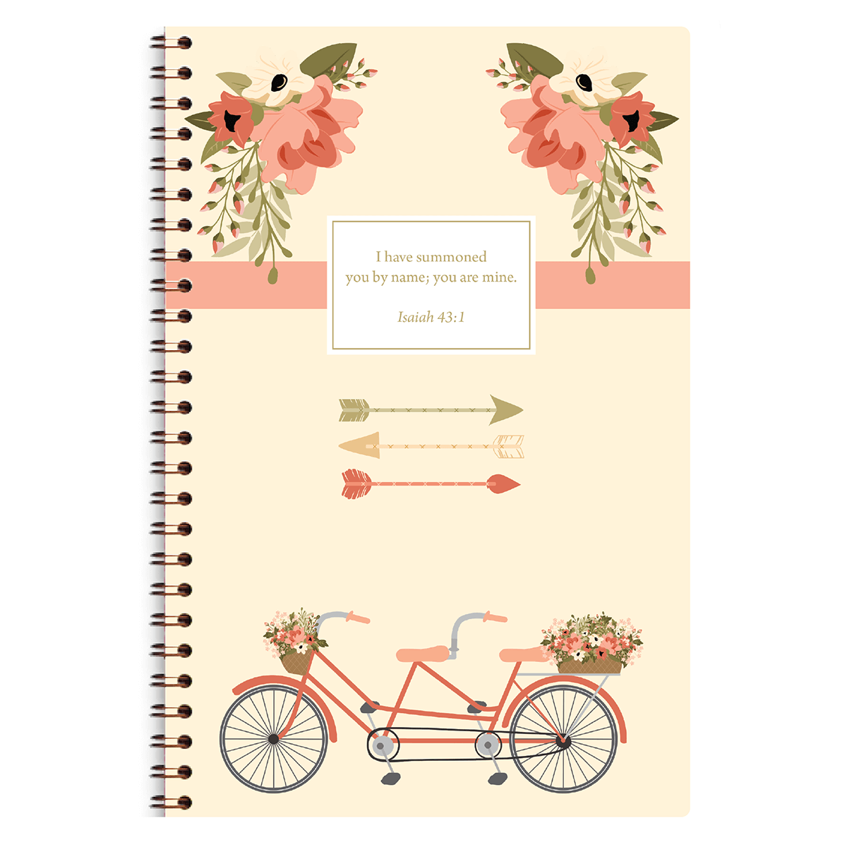 Bicycle Bliss - Womens Journal, wire coil, wire o, coil binding, sprial bound journal
