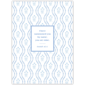 Hardcover Blue Tulips personalized scripture journal by Lydia Carraway, fresh floral Christian journal with carefully selected Bible verses for reflection and everyday spiritual growth