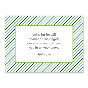 custom scripture cards for boys blue design to help children learn Bible verses for encouragement and faith