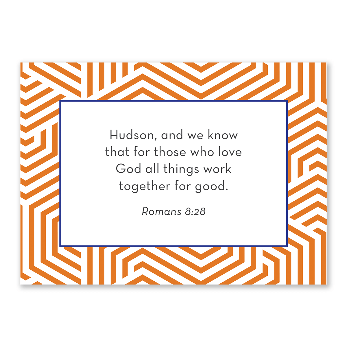 Personalized Bible verse cards for boys orange design custom scripture cards Christian gift for kids encouragement and daily prayer