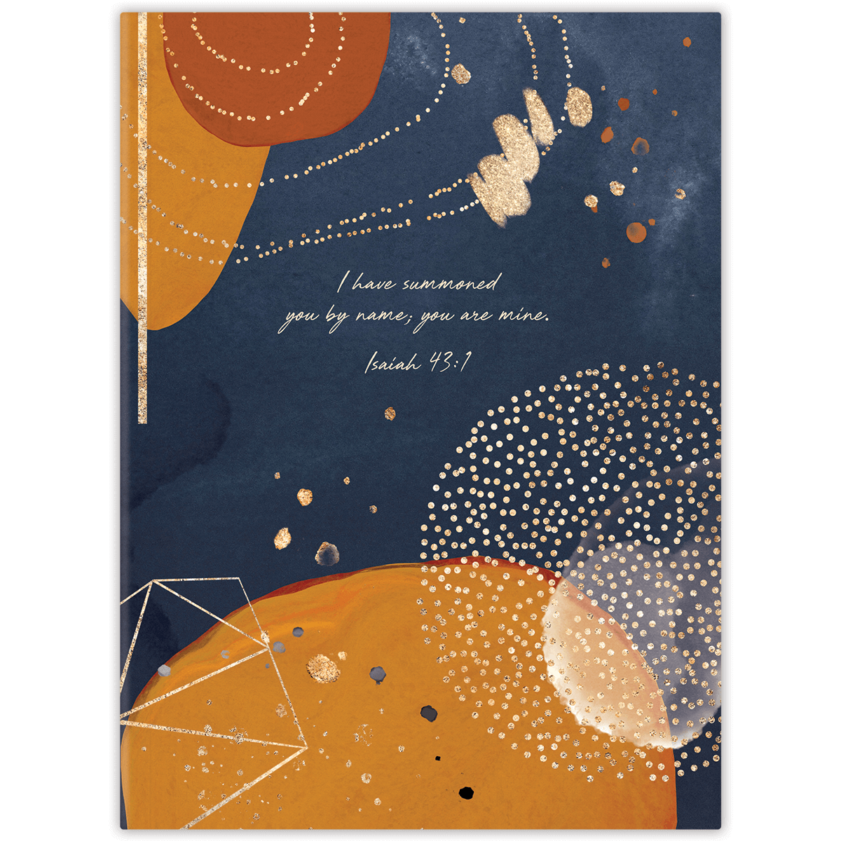Hardcover Desert Night personalized scripture journal, calm and atmospheric Christian journal with night sky design and carefully selected Bible verses for meaningful daily use
