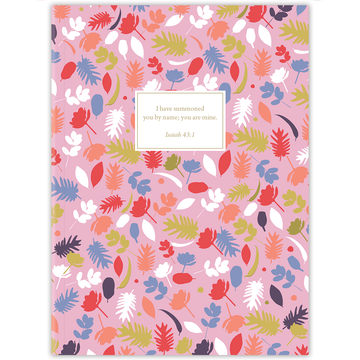 personalized pink petal planner with durable hardcover and custom name on soft floral design