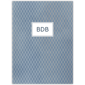 blue diamondback cover initials, hardback binding, personalization options, christian journal