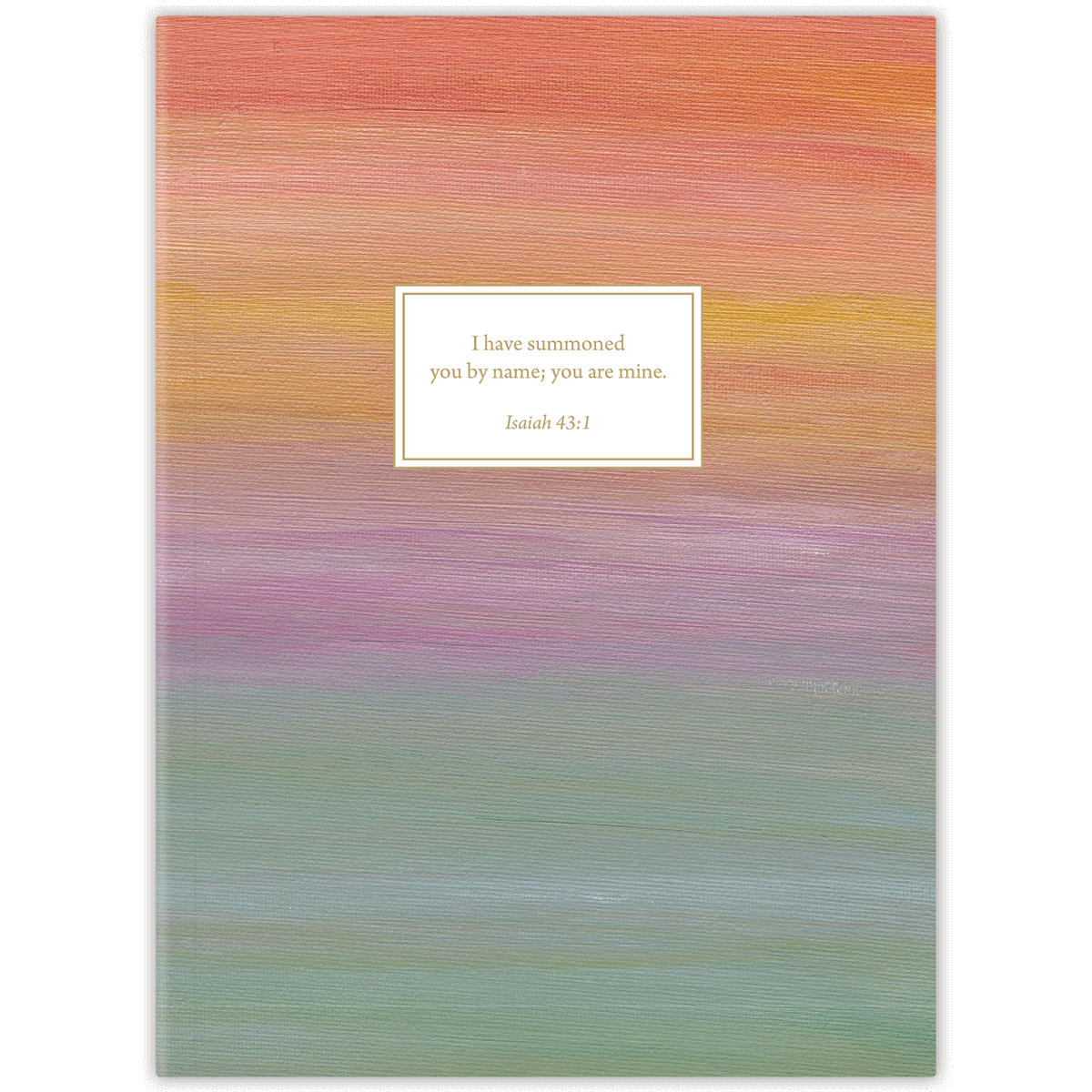 Personalized New Mercies planner with durable hardcover and custom name on calming design